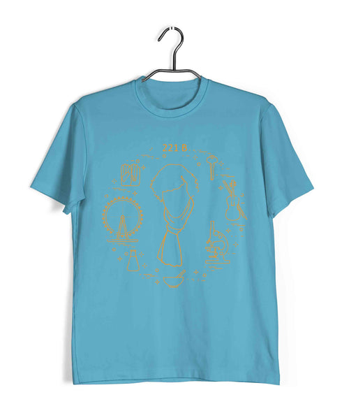 2 clock design TV Series Casual Graphic Printed T-Shirt for Men